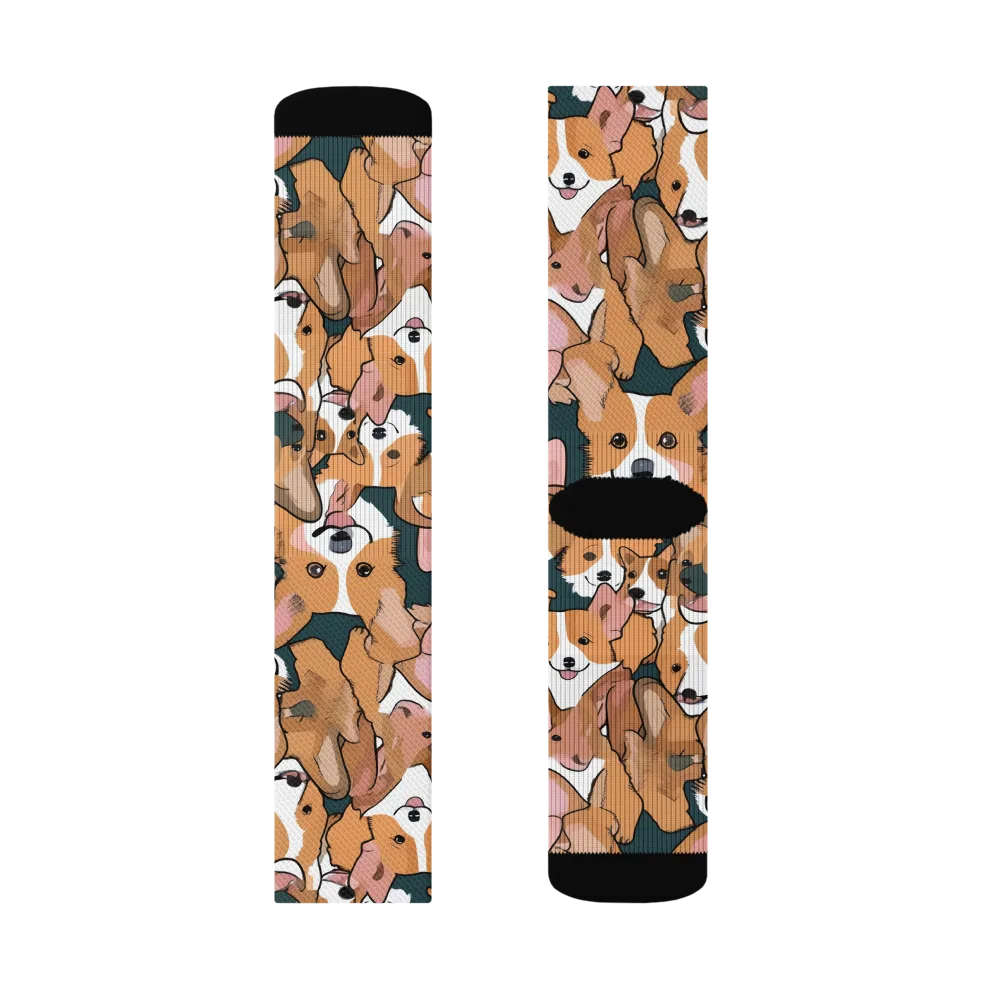 Paws in Formation on Socks — Right Sock