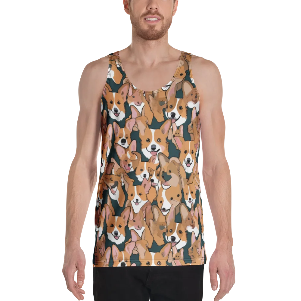 Paws in Formation on Men's Tank Top — Front