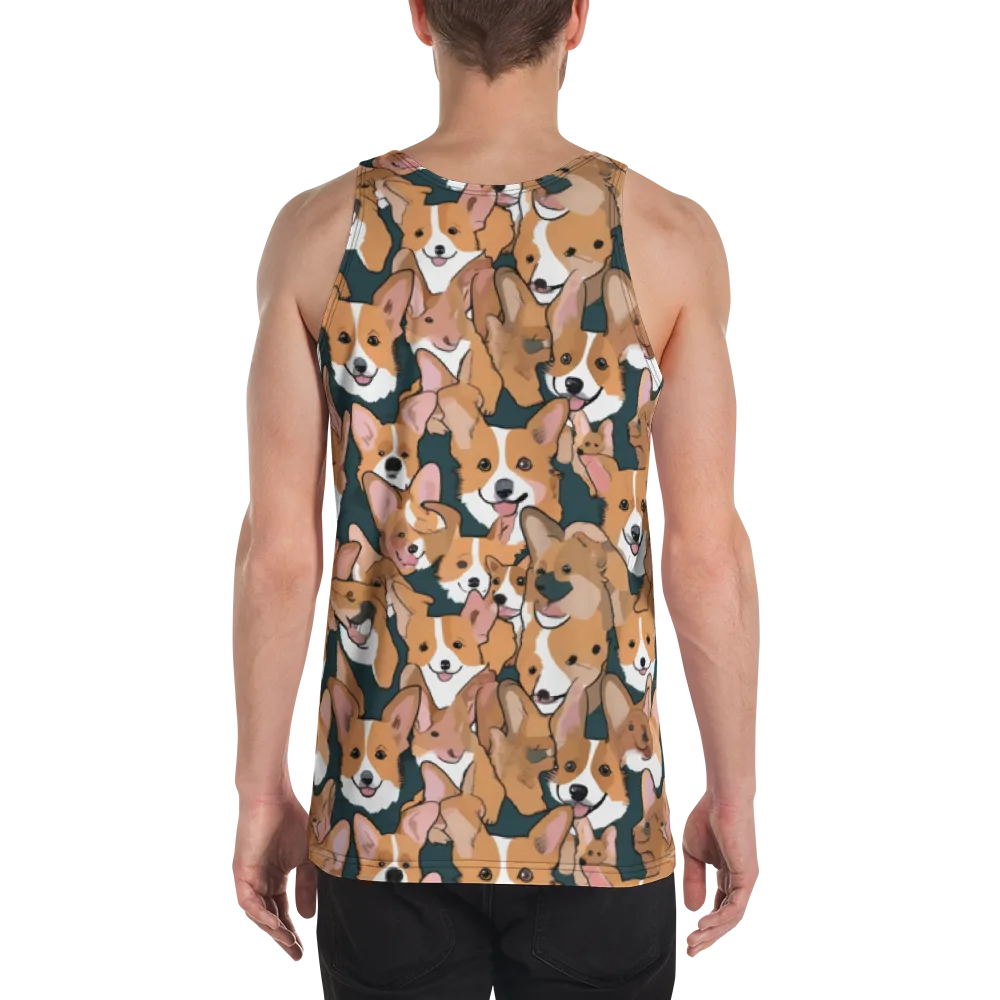 Paws in Formation on Men's Tank Top — Back