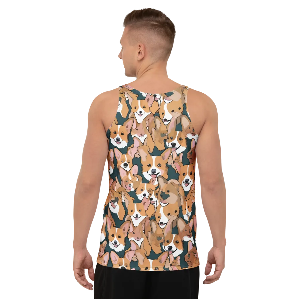 Paws in Formation on Men's Tank Top — Back