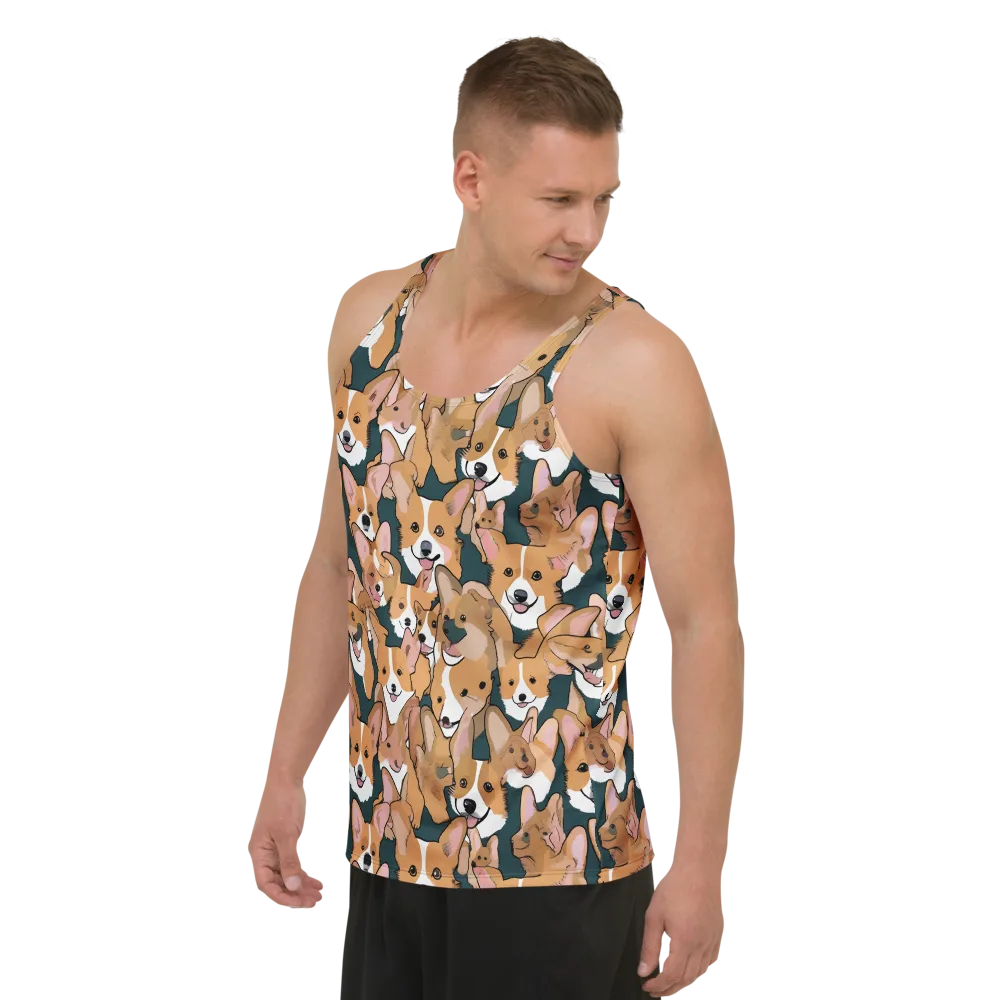 Paws in Formation on Men's Tank Top — Left Front