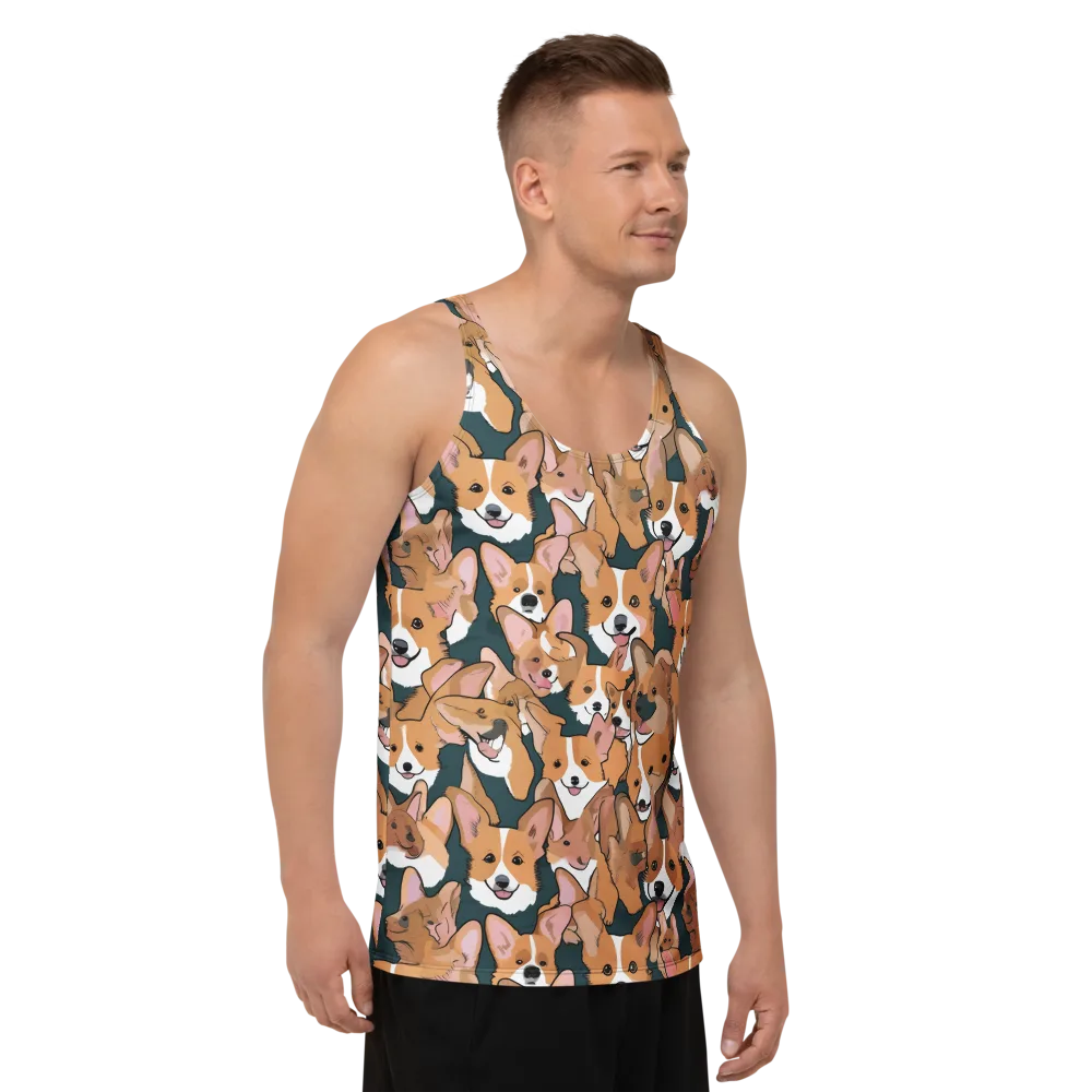 Paws in Formation on Men's Tank Top — Right Front