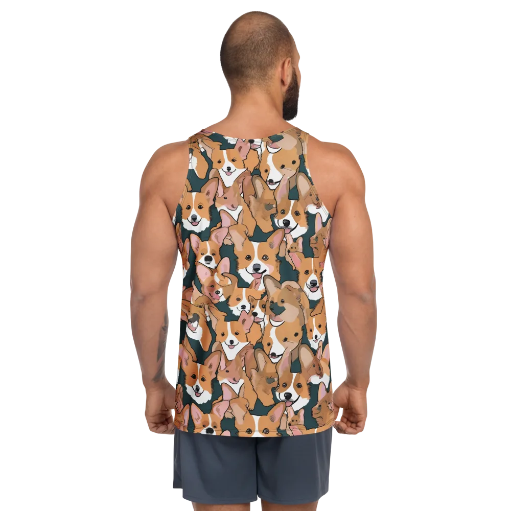 Paws in Formation on Men's Tank Top — Back