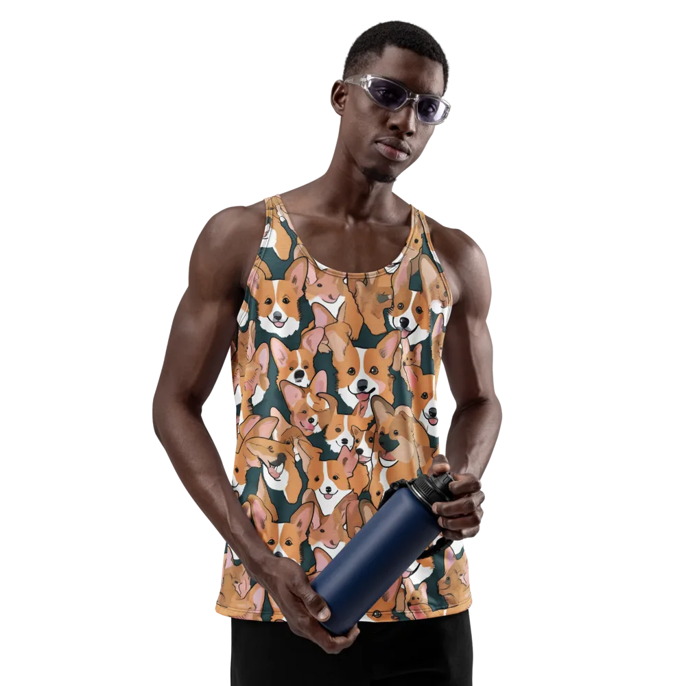 Paws in Formation on Men's Tank Top — Front