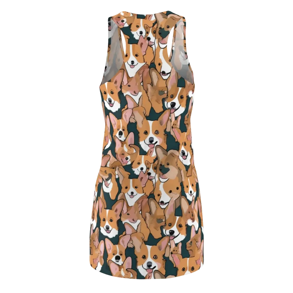 Paws in Formation on Racerback Dress — Back