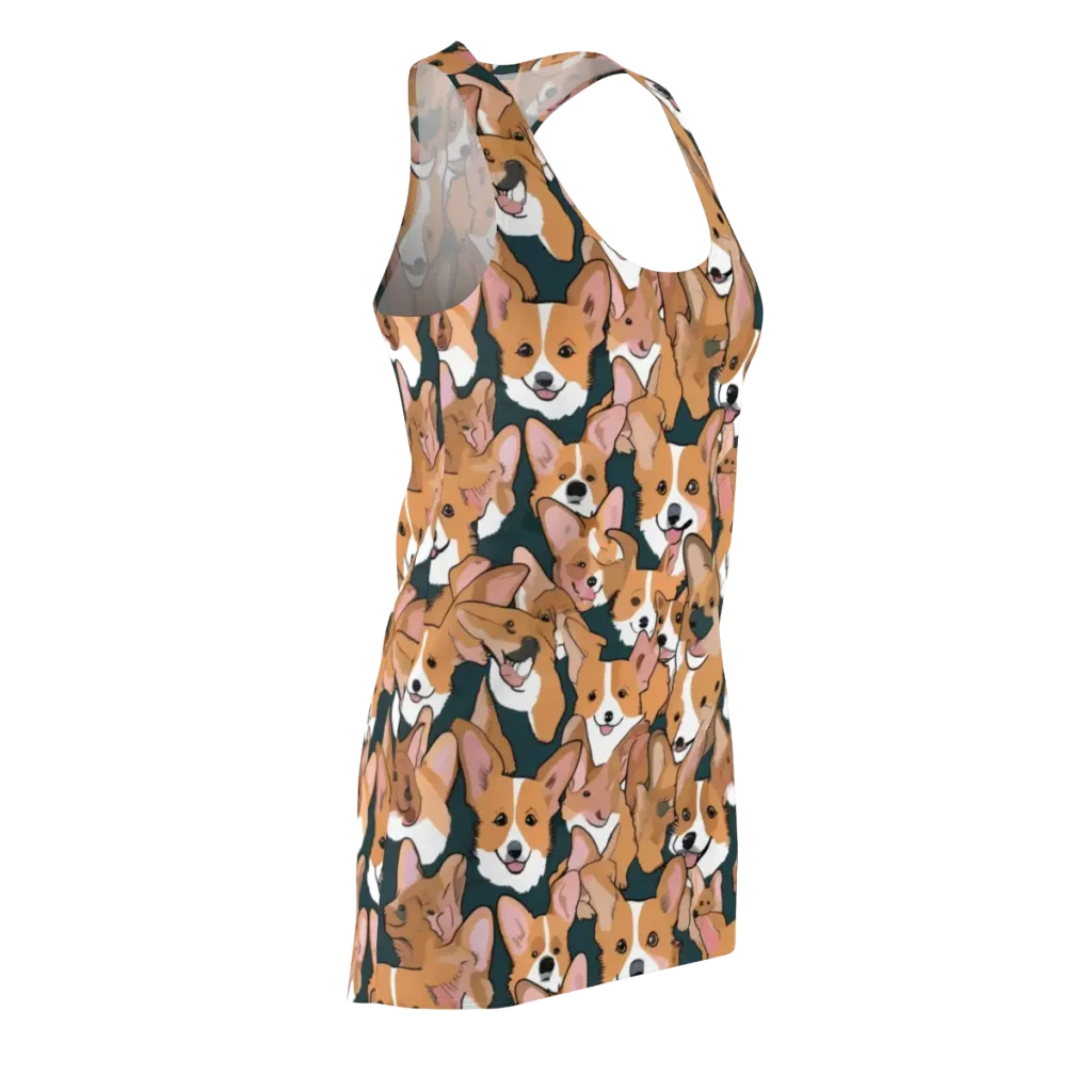 Paws in Formation on Racerback Dress — Front Side