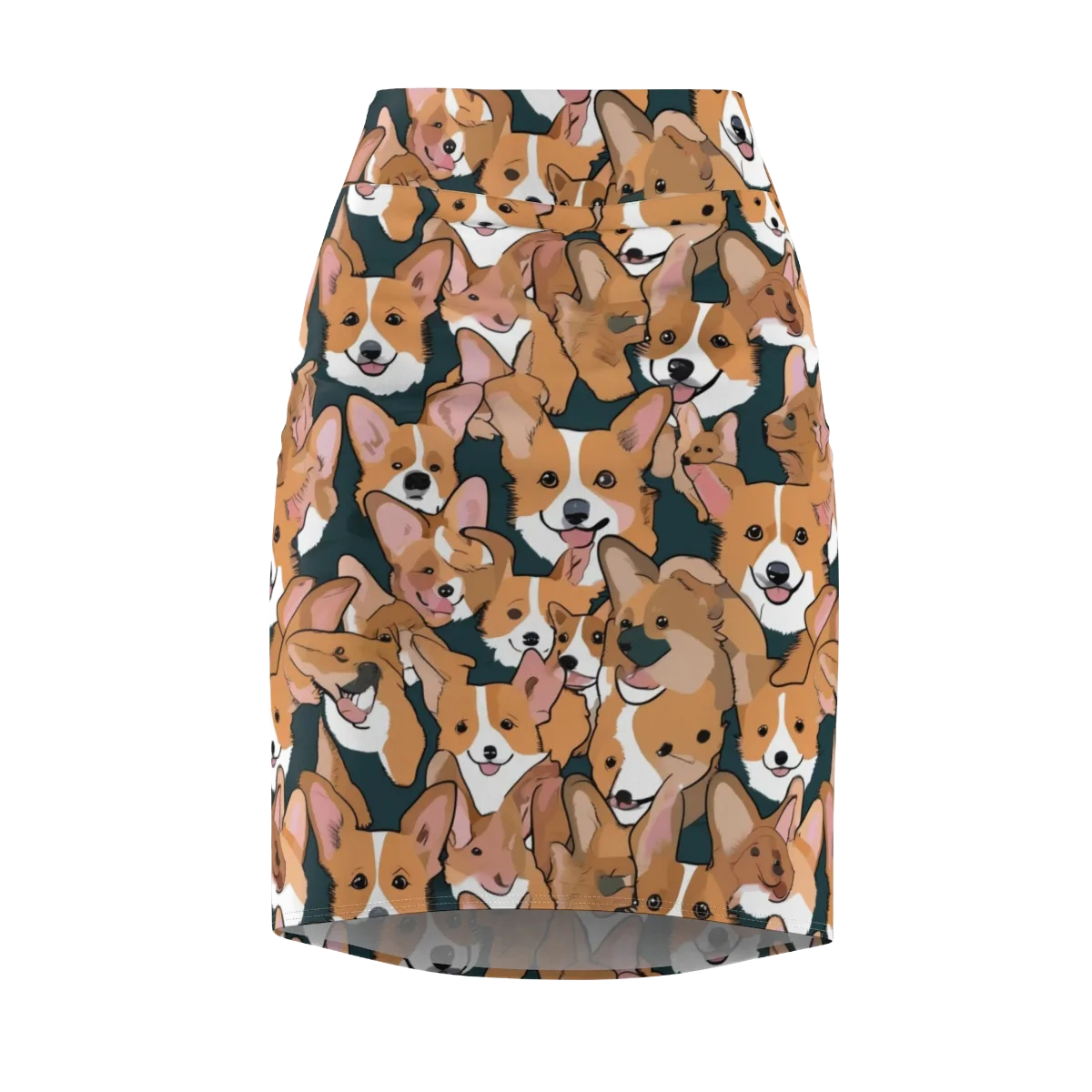 Paws in Formation on Pencil Skirt — Front