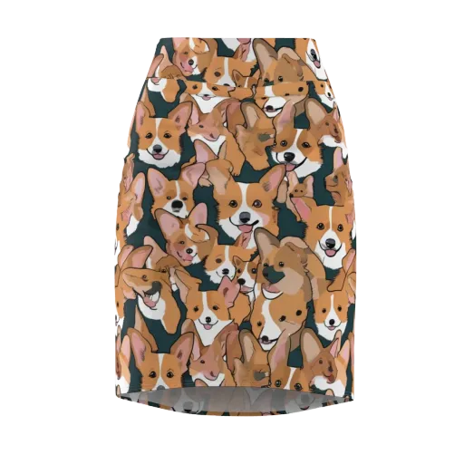 Paws in Formation on a Pencil Skirt