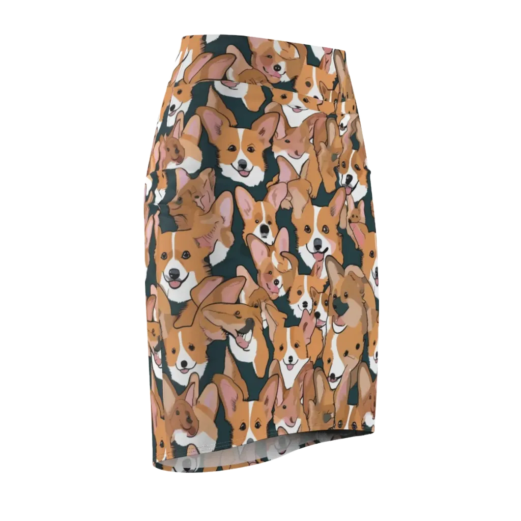 Paws in Formation on Pencil Skirt — Front Side