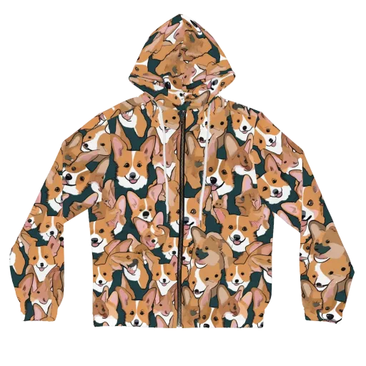 Paws in Formation on a Women's Full-Zip Hoodie