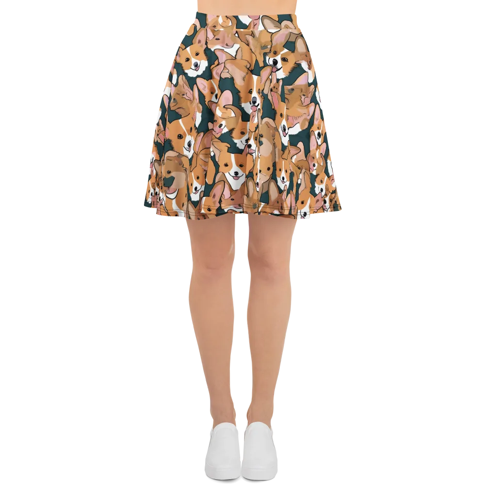 Paws in Formation on Skater Skirt — Front