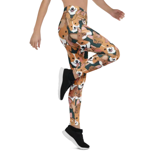 Paws in Formation on a Leggings