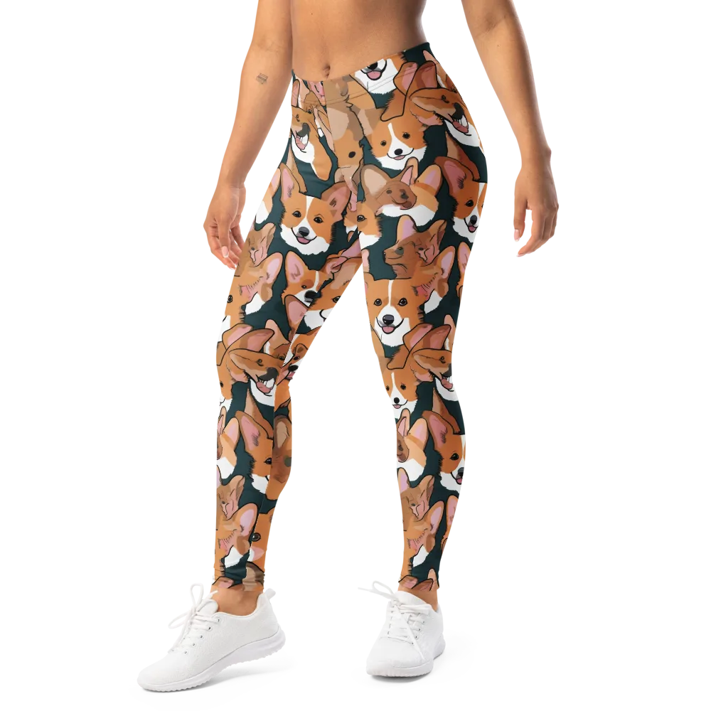 Paws in Formation on Leggings — Left Front