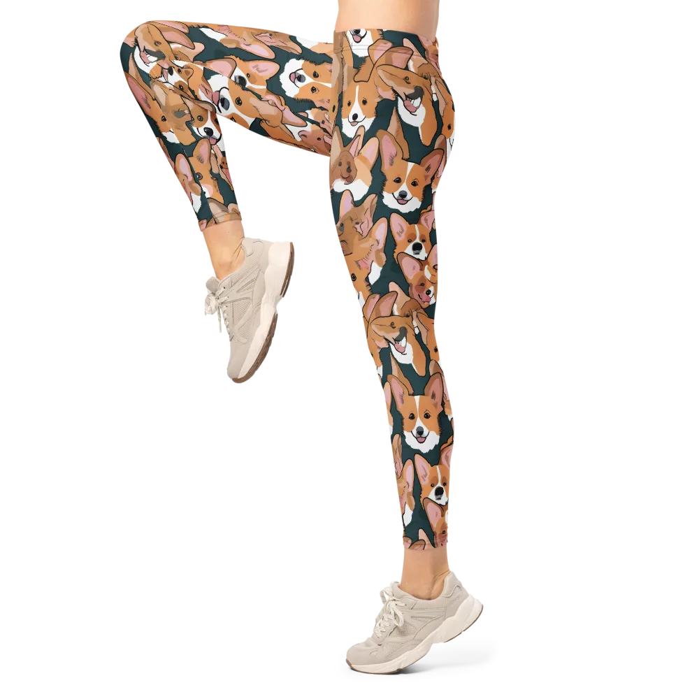 Paws in Formation on Leggings — Left