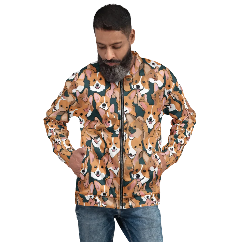 Paws in Formation on Bomber Jacket — Front