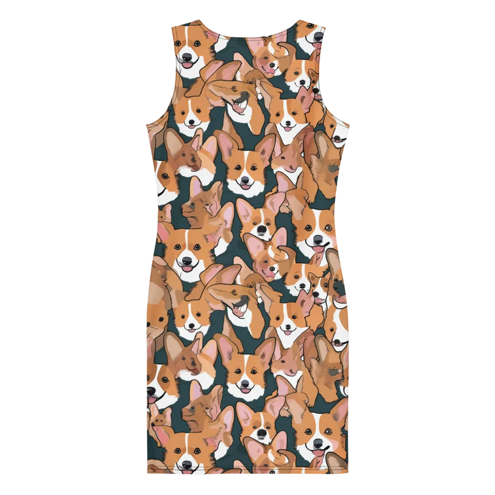 Paws in Formation on Bodycon Dress — Back