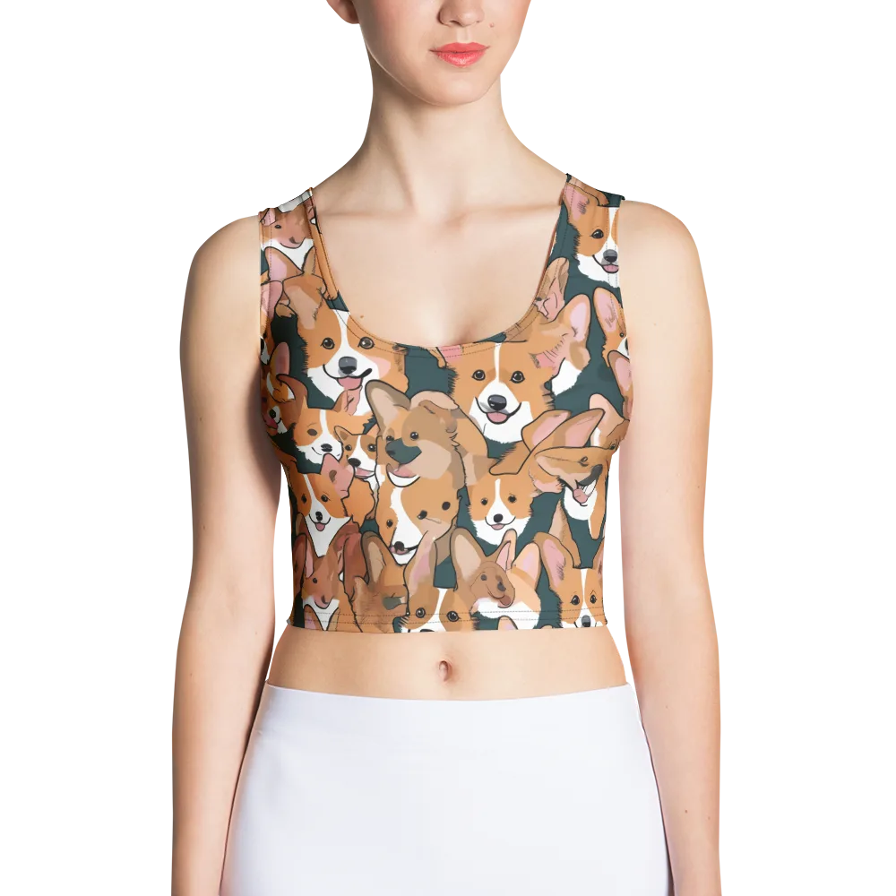 Paws in Formation on Crop Top — Front