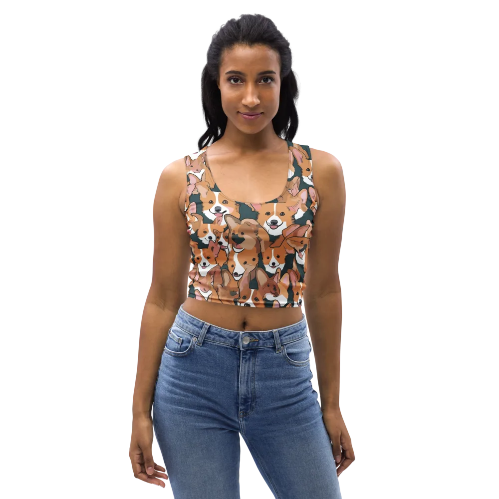Paws in Formation on Crop Top — Front