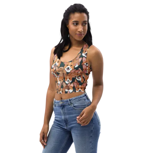 Paws in Formation on a Crop Top