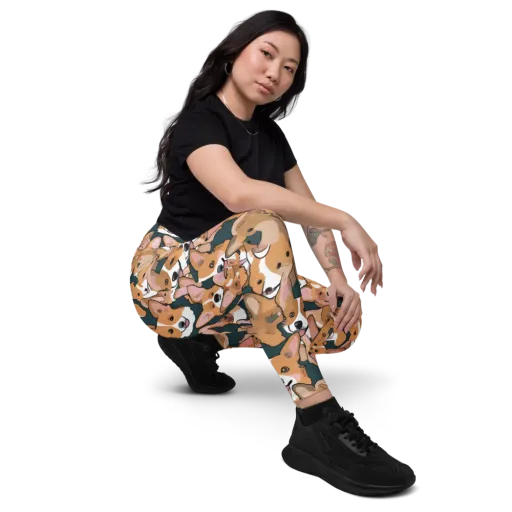 Paws in Formation on a Leggings with Pockets