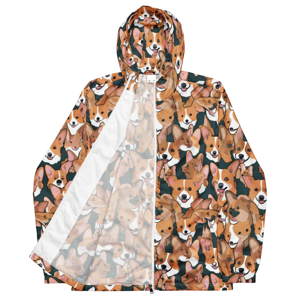 Paws in Formation on Men's Windbreaker — Front