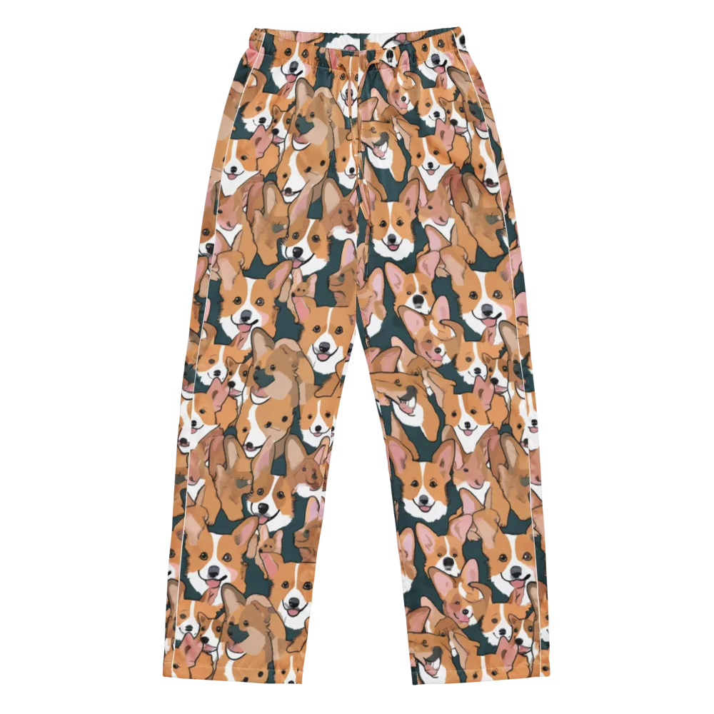 Paws in Formation on Women's Pajama Pants — Front