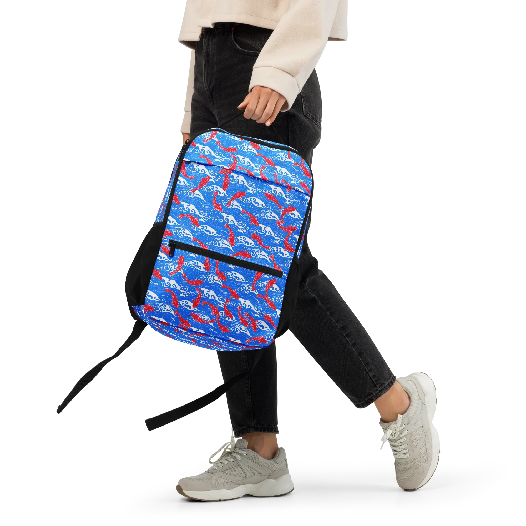 Crimson Koi Current on Utility Backpack — Front