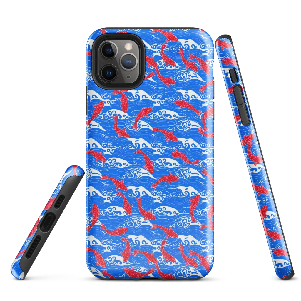 Crimson Koi Current on Tough Case for iPhone® — Front
