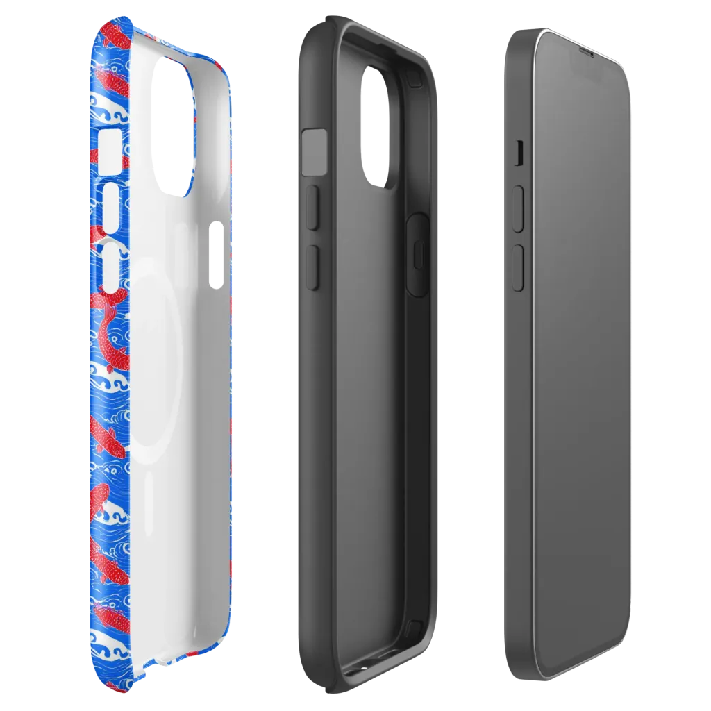 Crimson Koi Current on MagSafe Tough Case for iPhone® — Front