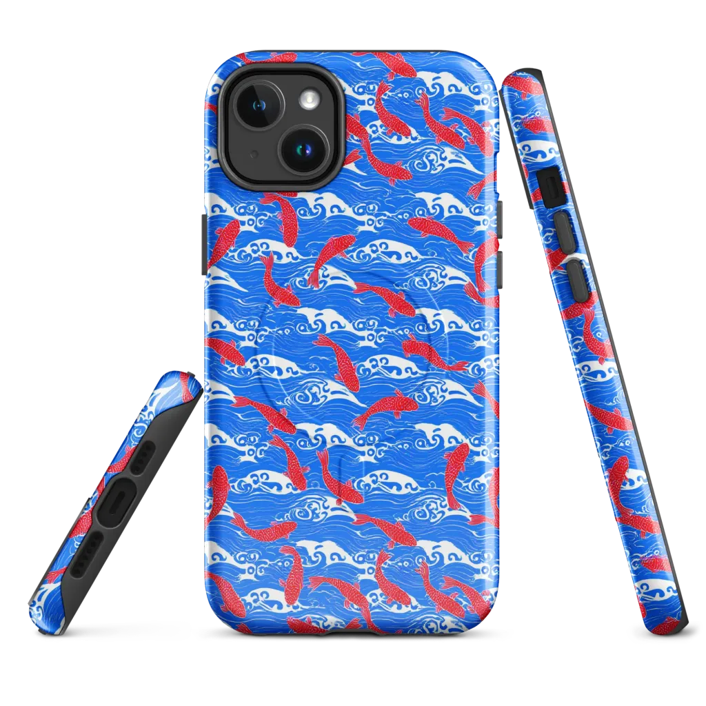 Crimson Koi Current on MagSafe Tough Case for iPhone® — Front