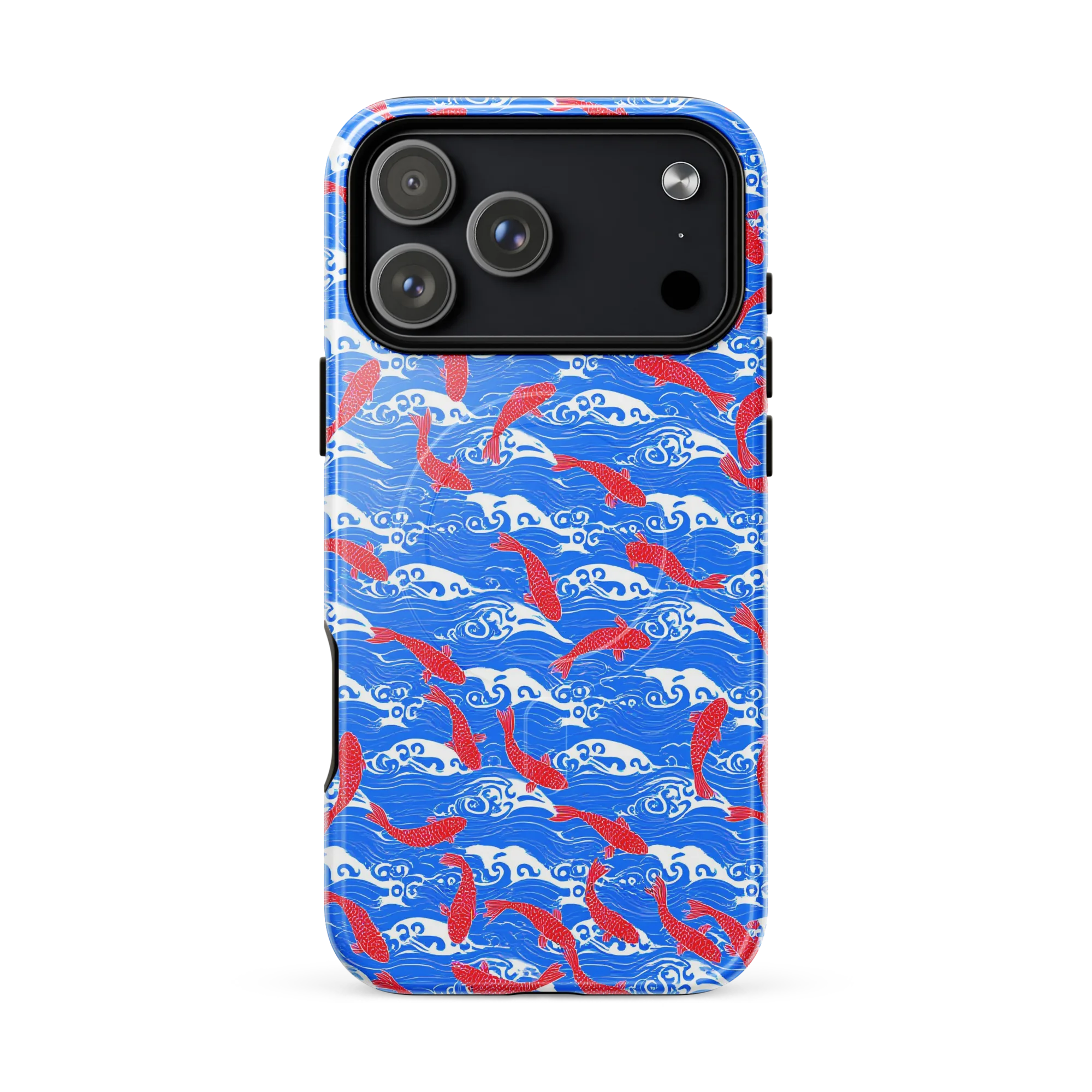 Crimson Koi Current on MagSafe Tough Case for iPhone® — Front
