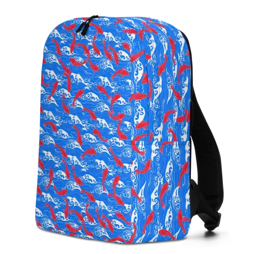 Crimson Koi Current on a Minimalist Backpack