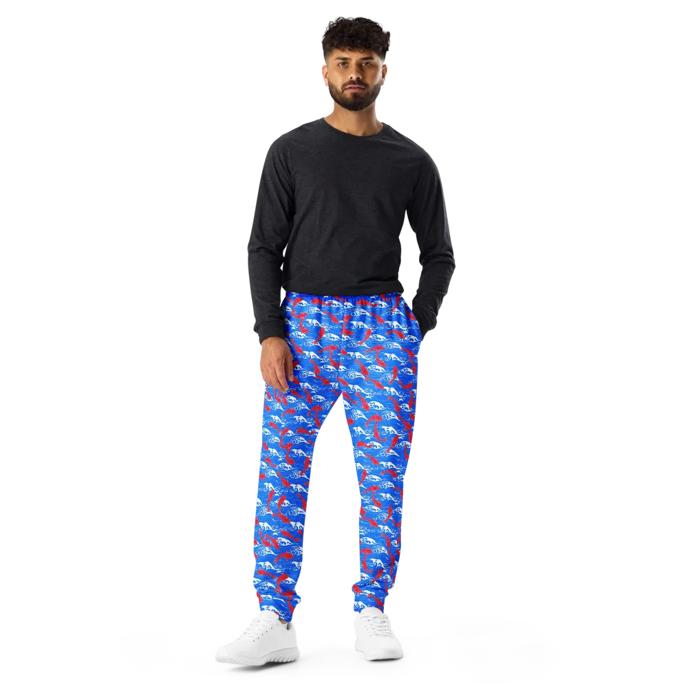 Crimson Koi Current on Men's Joggers — Front