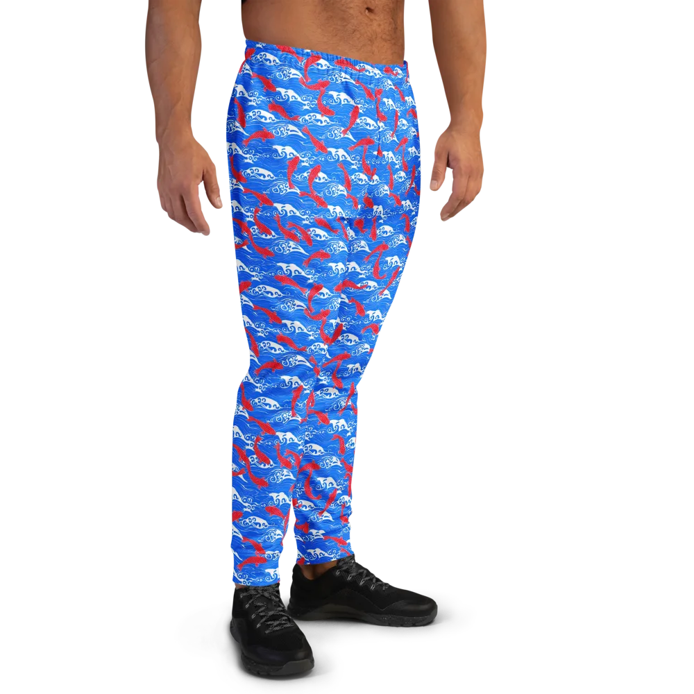 Crimson Koi Current on Men's Joggers — Right
