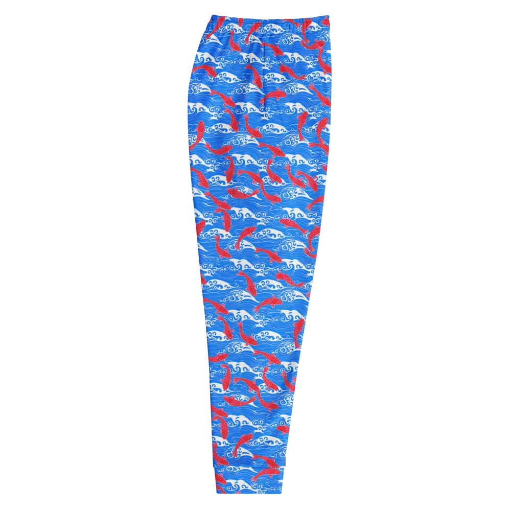 Crimson Koi Current on Men's Joggers — Right