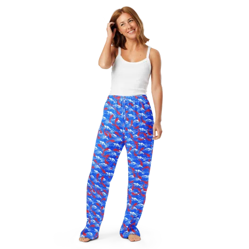 Crimson Koi Current on a Women's Pajama Pants
