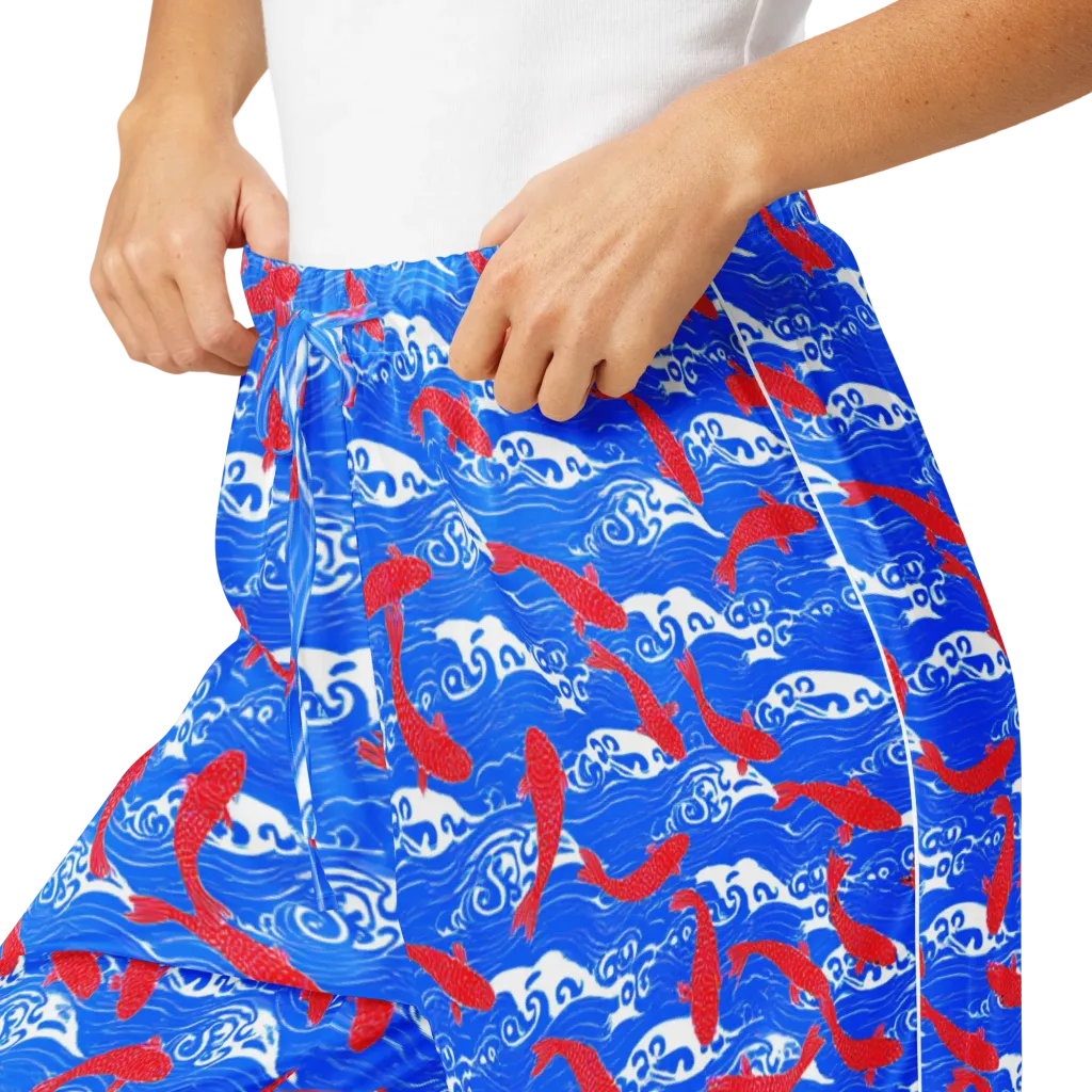Crimson Koi Current on Women's Pajama Pants — Product details