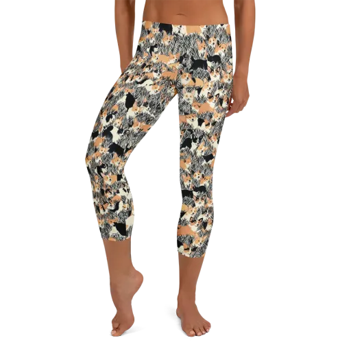 Corgi Country on a Capri Leggings