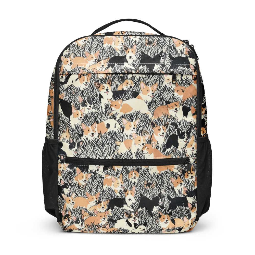 Corgi Country on Utility Backpack — Front