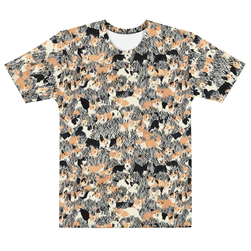 Corgi Country on Men's Cotton Crew Neck T-Shirt — Front