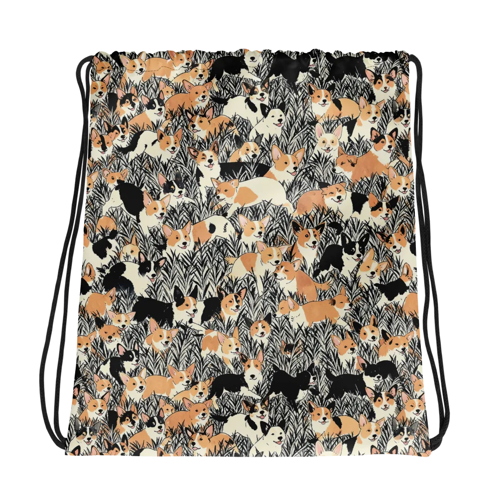 Corgi Country on Drawstring Bag — Photo
