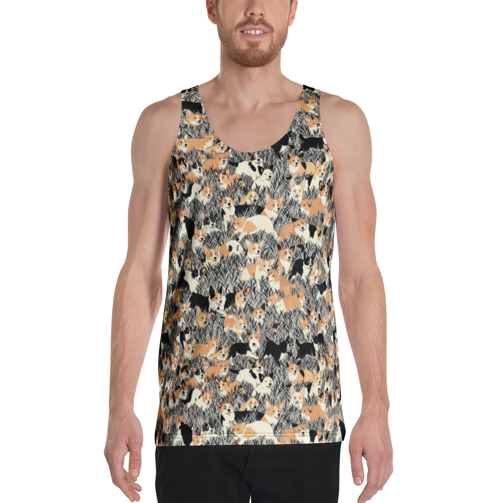 Corgi Country on Men's Tank Top — Front