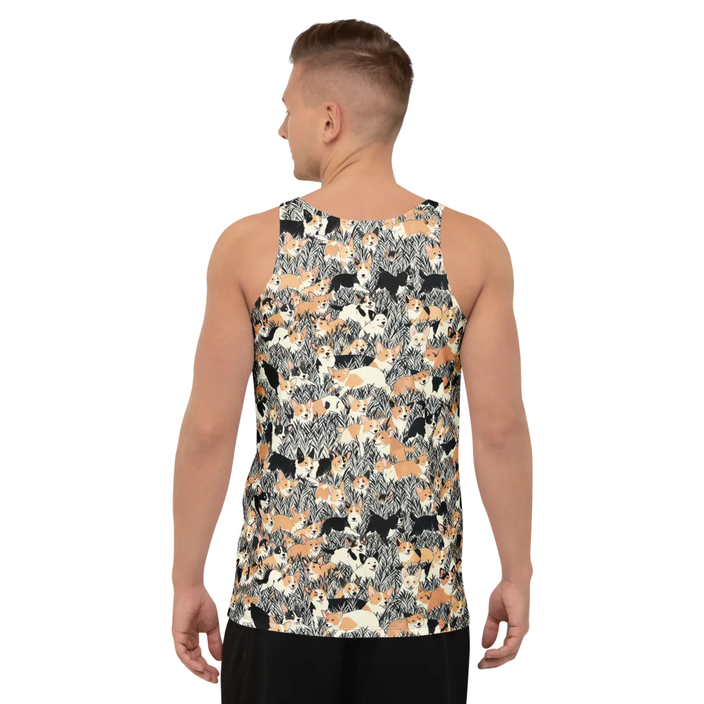 Corgi Country on Men's Tank Top — Back