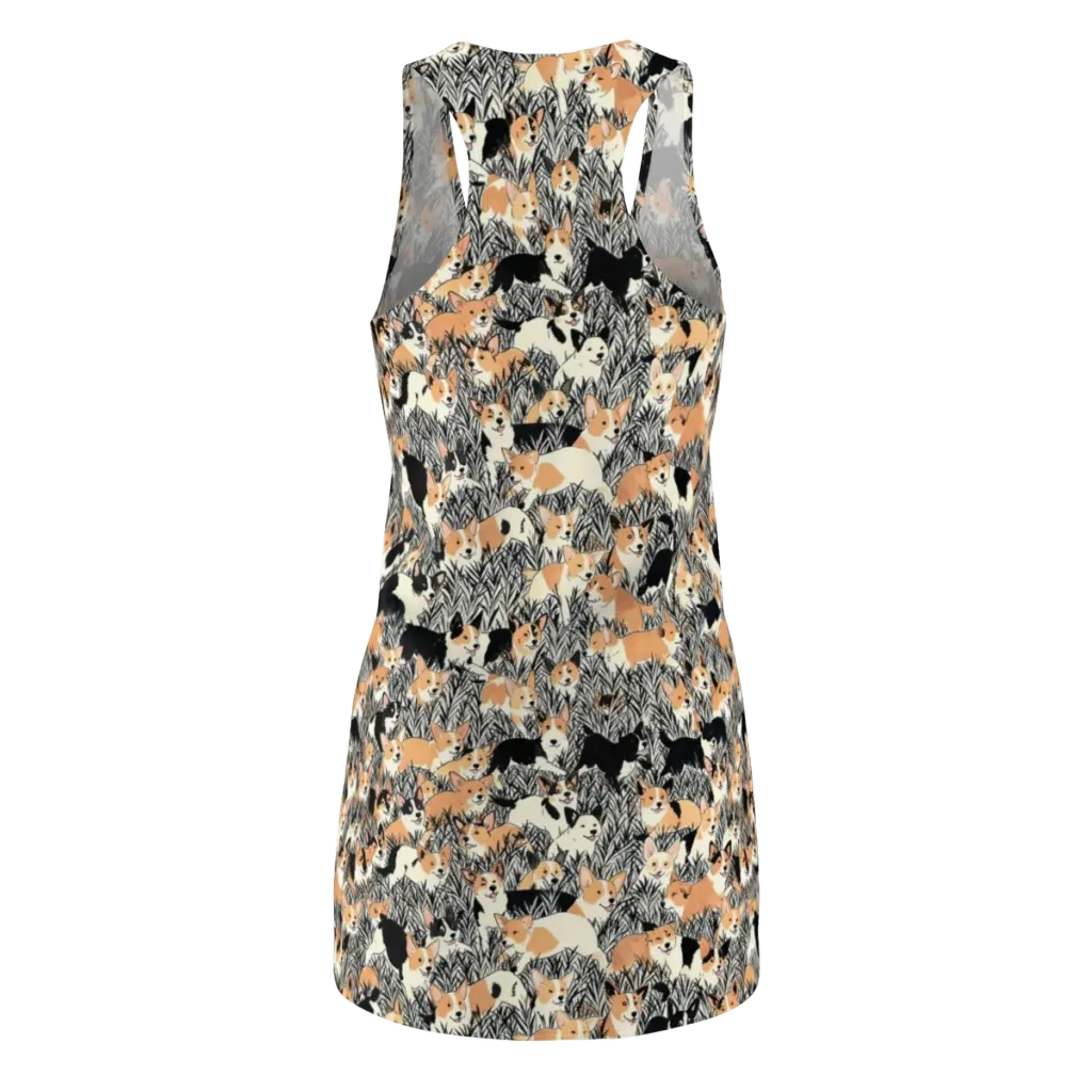 Corgi Country on Racerback Dress — Back