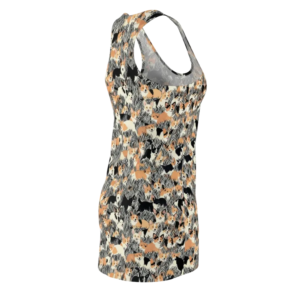 Corgi Country on Racerback Dress — Back Side