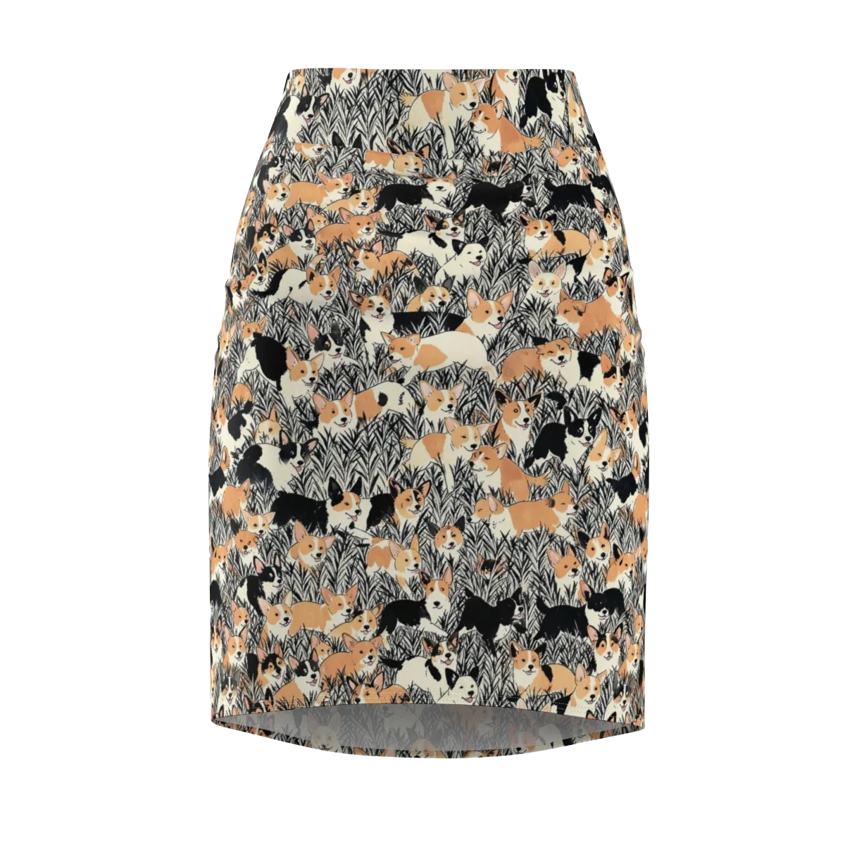 Corgi Country on Pencil Skirt — Front