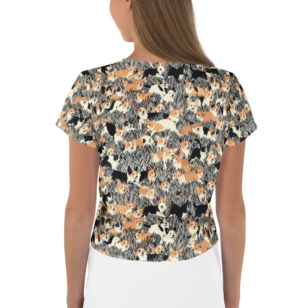 Corgi Country on Crop Tee — Back