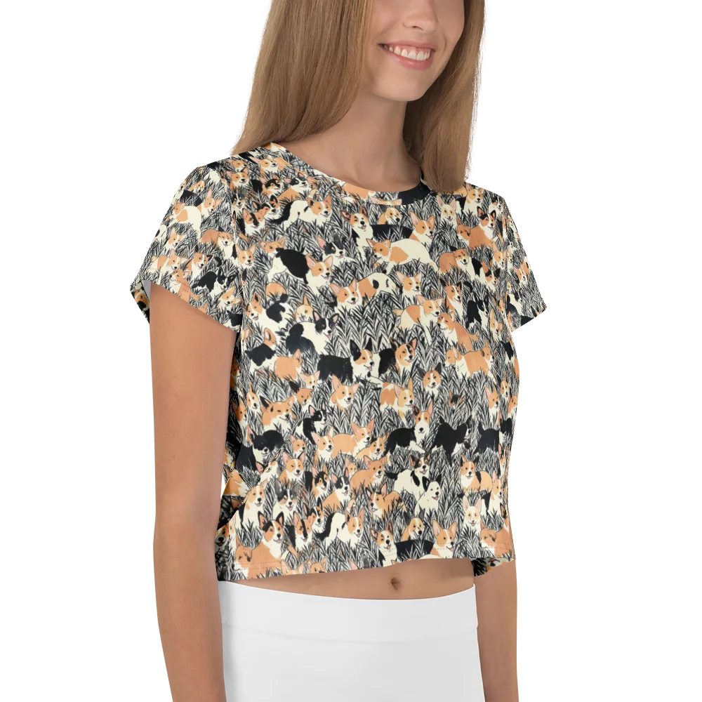 Corgi Country on Crop Tee — Right