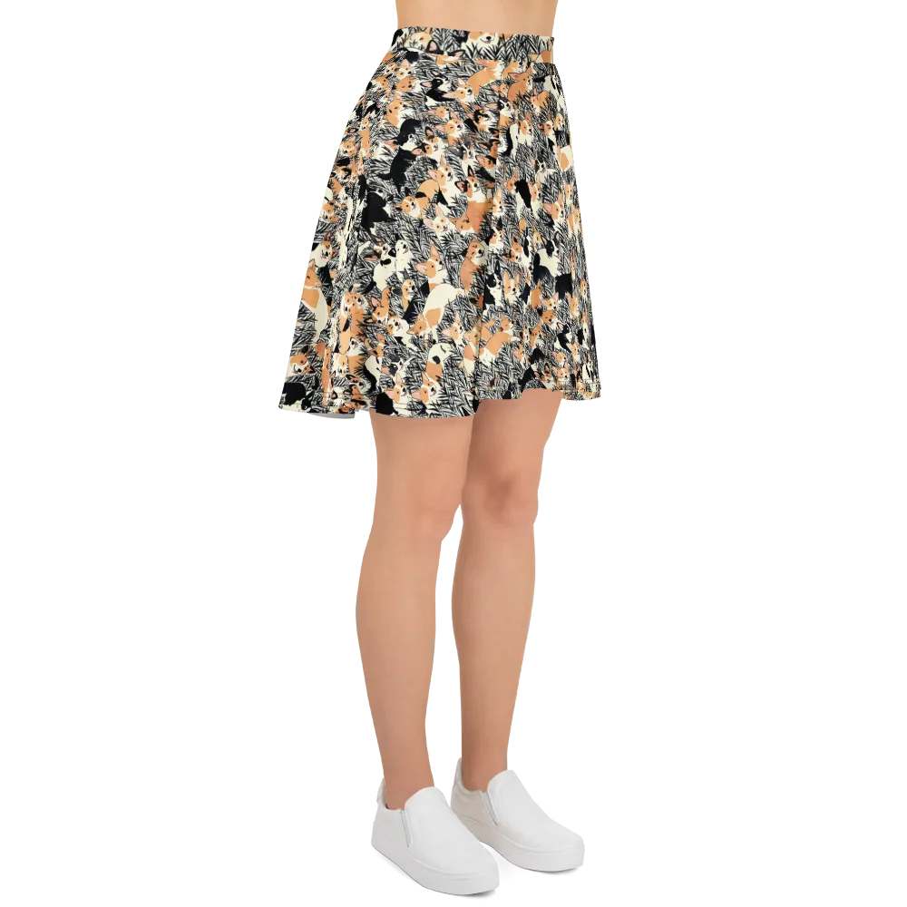 Corgi Country on Skater Skirt — Right