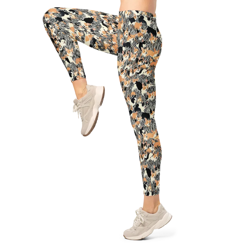 Corgi Country on Leggings — Left